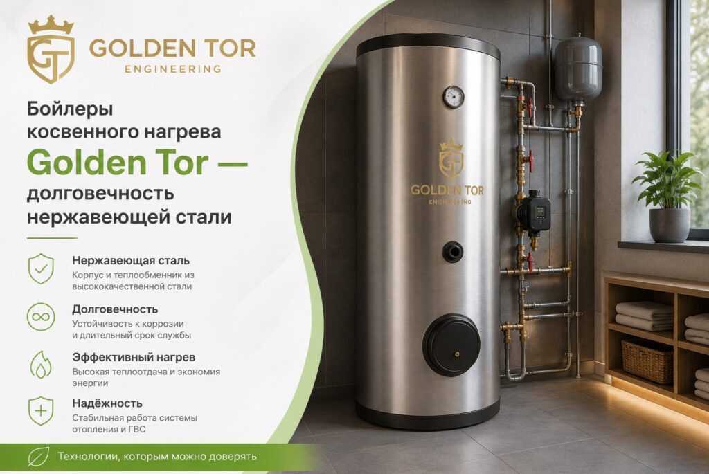 Бойлеры косвенного нагрева Golden Tor — долговечность нержавеющей стали