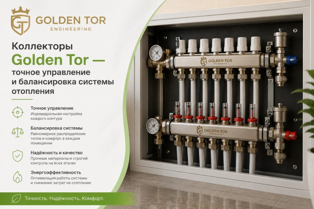 Коллекторы Golden Tor — точное управление и балансировка системы отопления